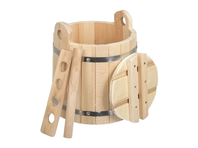 Кадка для воды и заготовки солений 10 л с замком и гнетом Банные штучки 32702